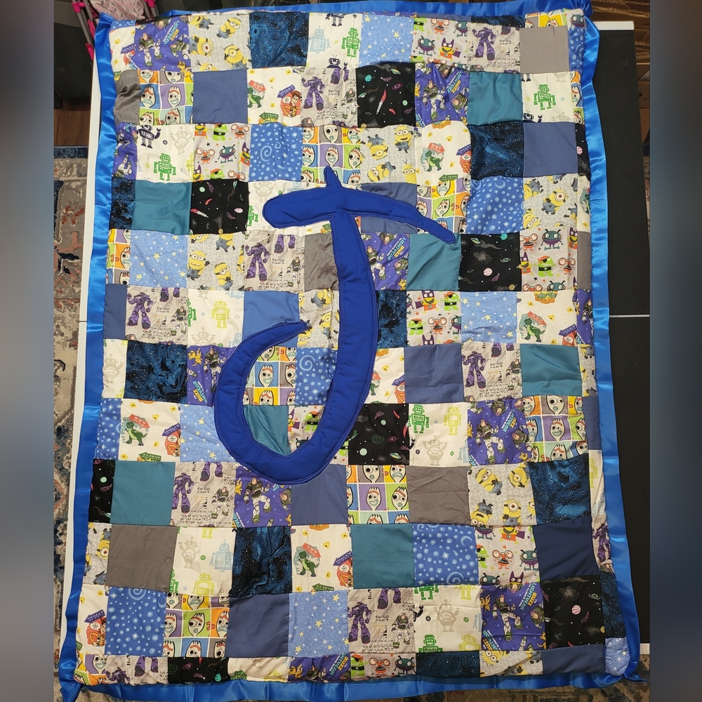 FOR SALE!! Weighted or Cotton-Poly filled Made-to-Order Personalized Baby Quilt